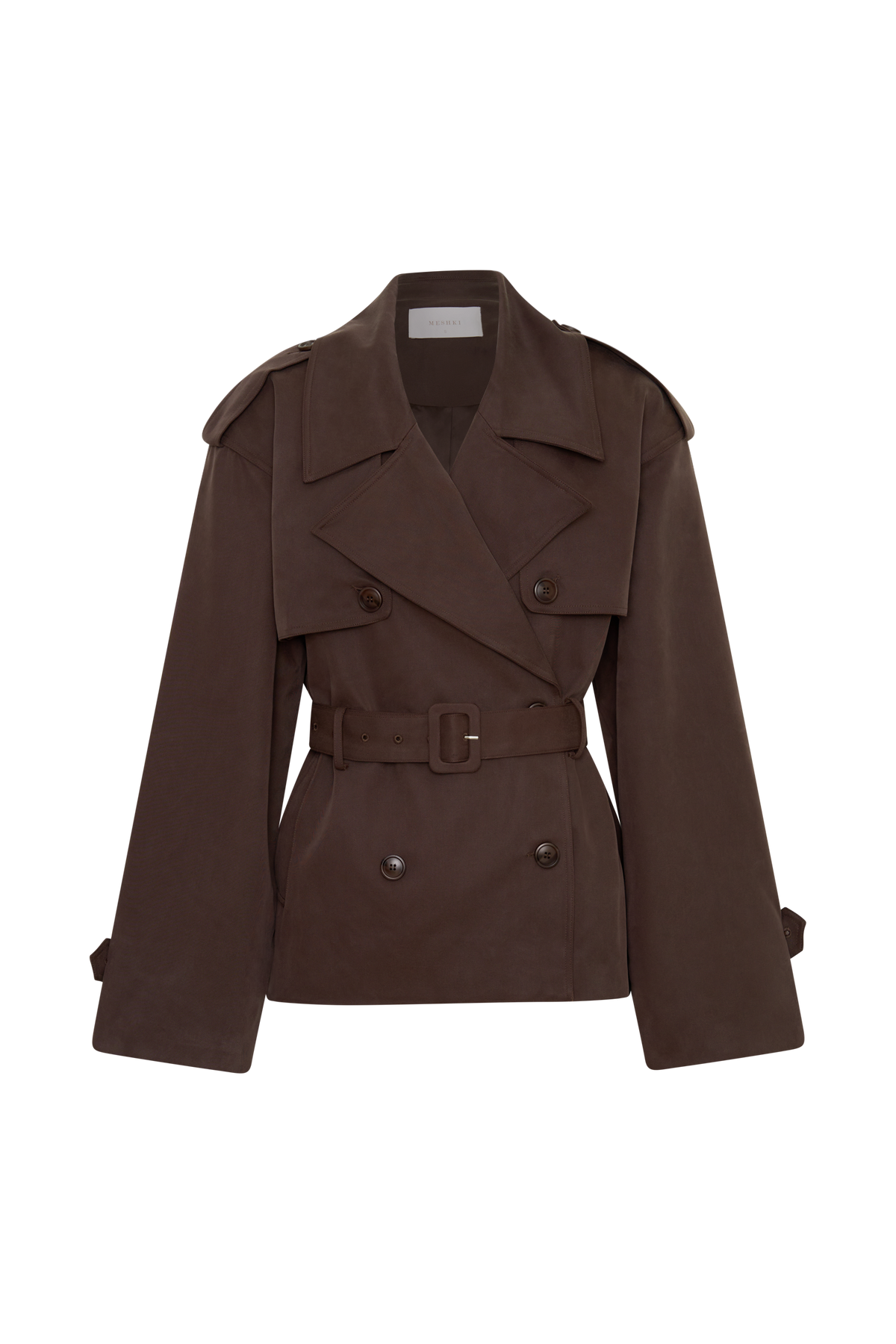 Short Trench Jacket - Chocolate