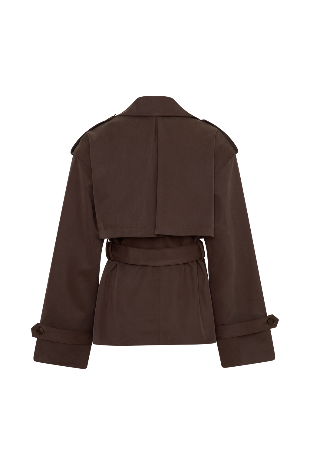 Short Trench Jacket - Chocolate