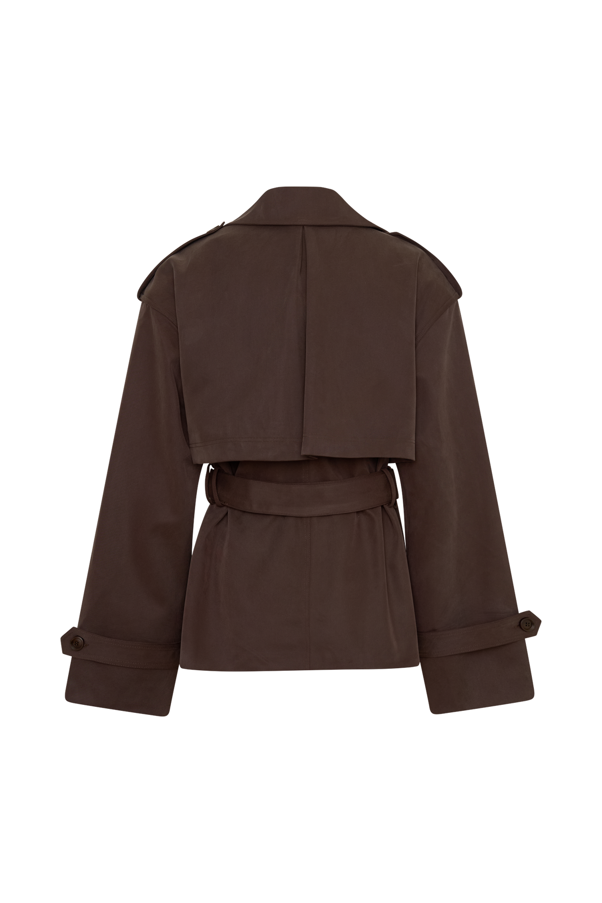 Short Trench Jacket - Chocolate