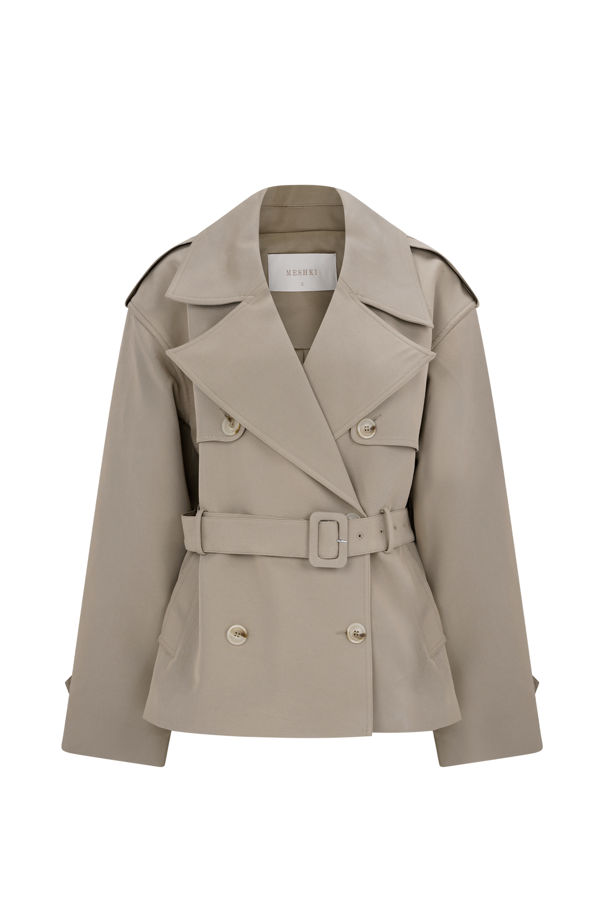 Short Trench Jacket - Pebble