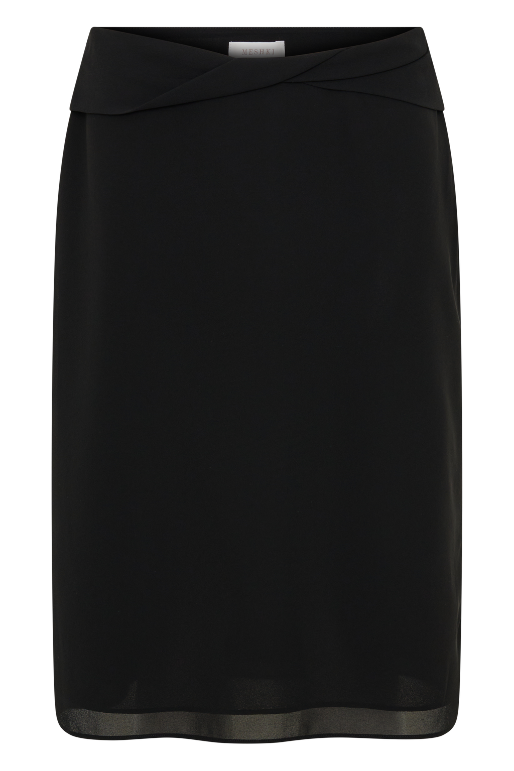 Chiffon Midi Skirt - Black