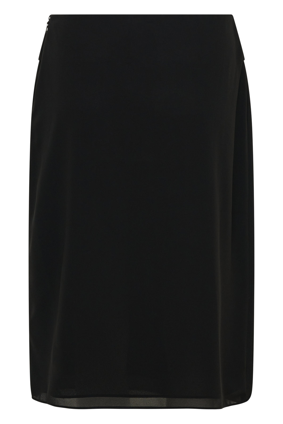 Chiffon Midi Skirt - Black