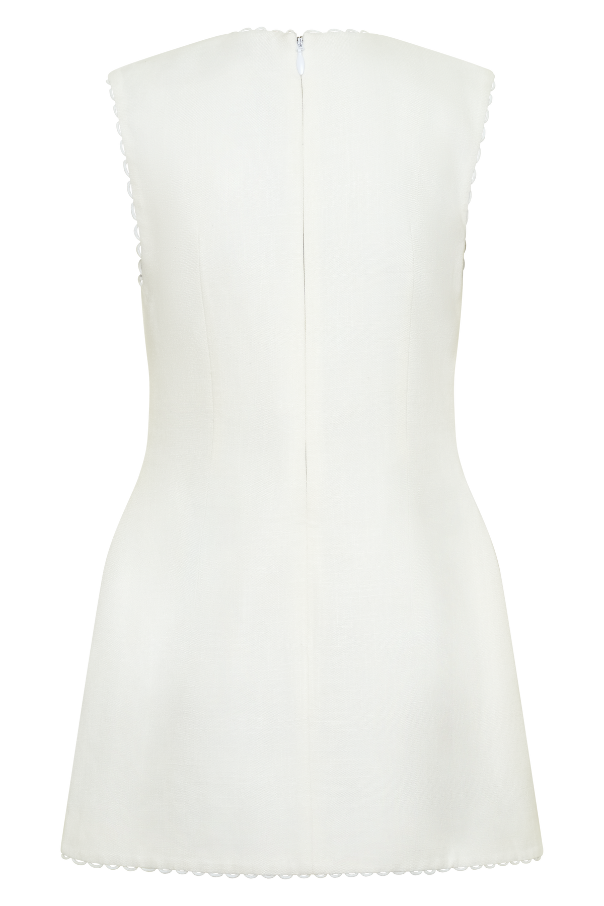 Linen Mini Dress - White