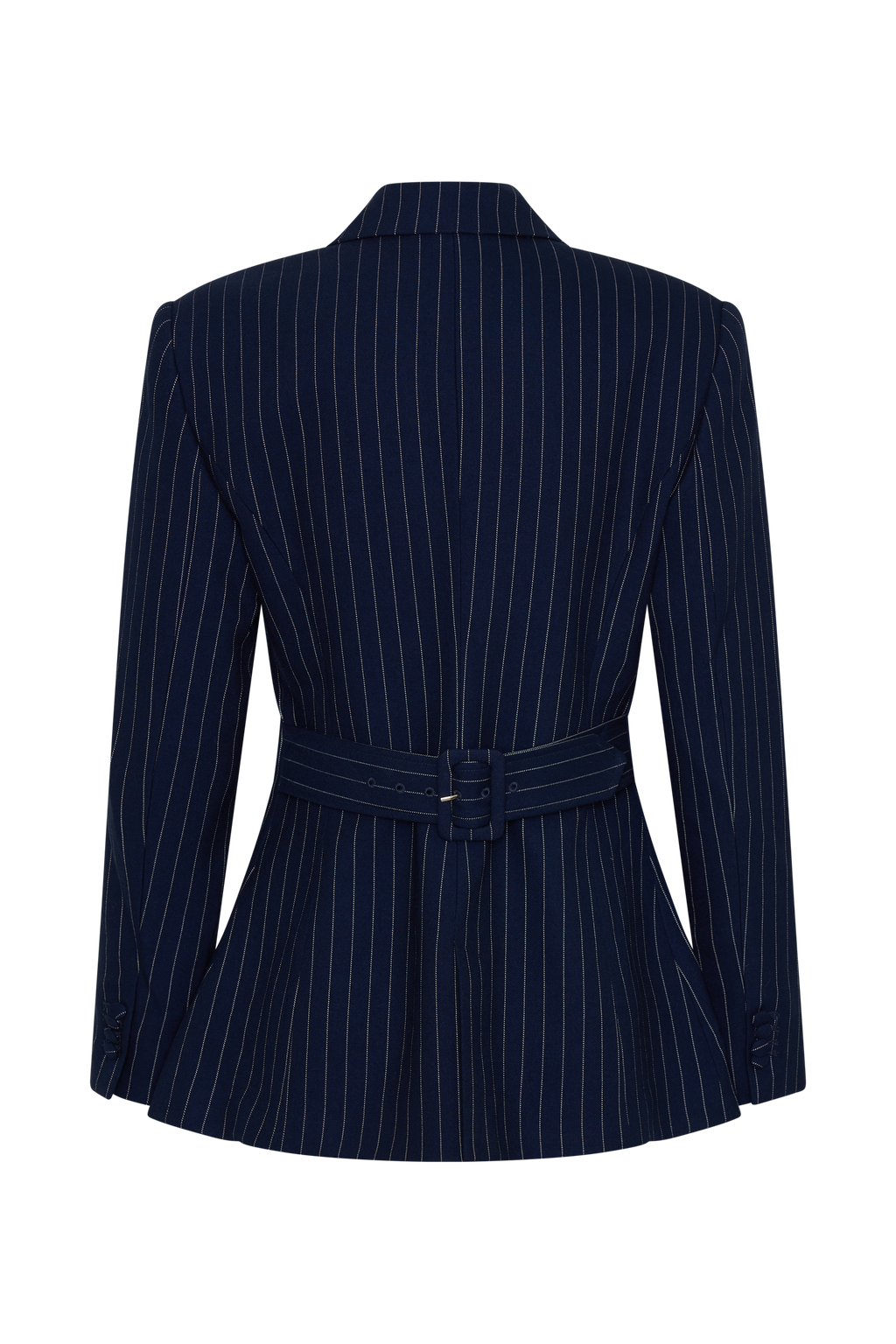Cinched Blazer - Navy Pinstripe