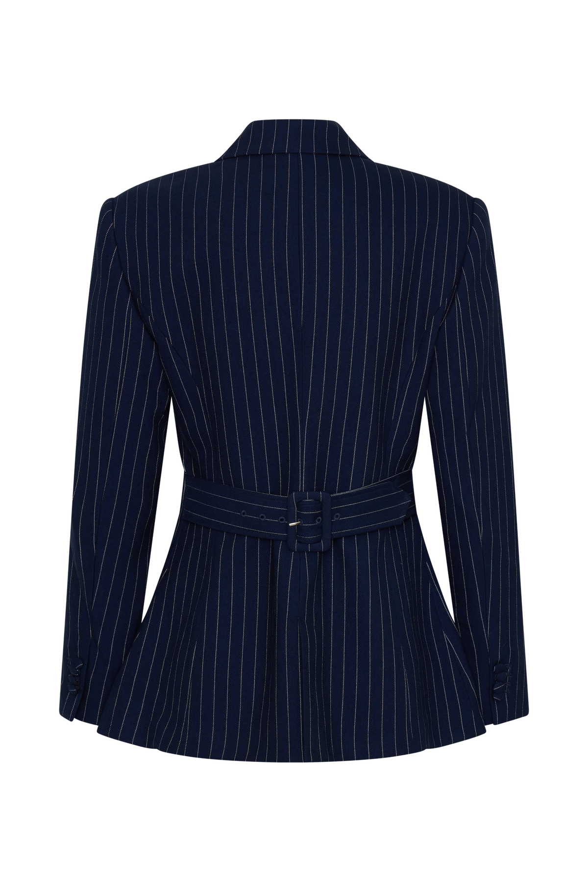 Cinched Blazer - Navy Pinstripe