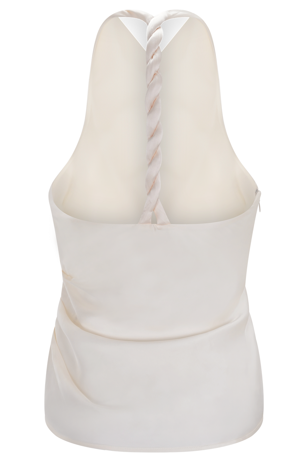 Bianca Satin Halter Top - Ivory