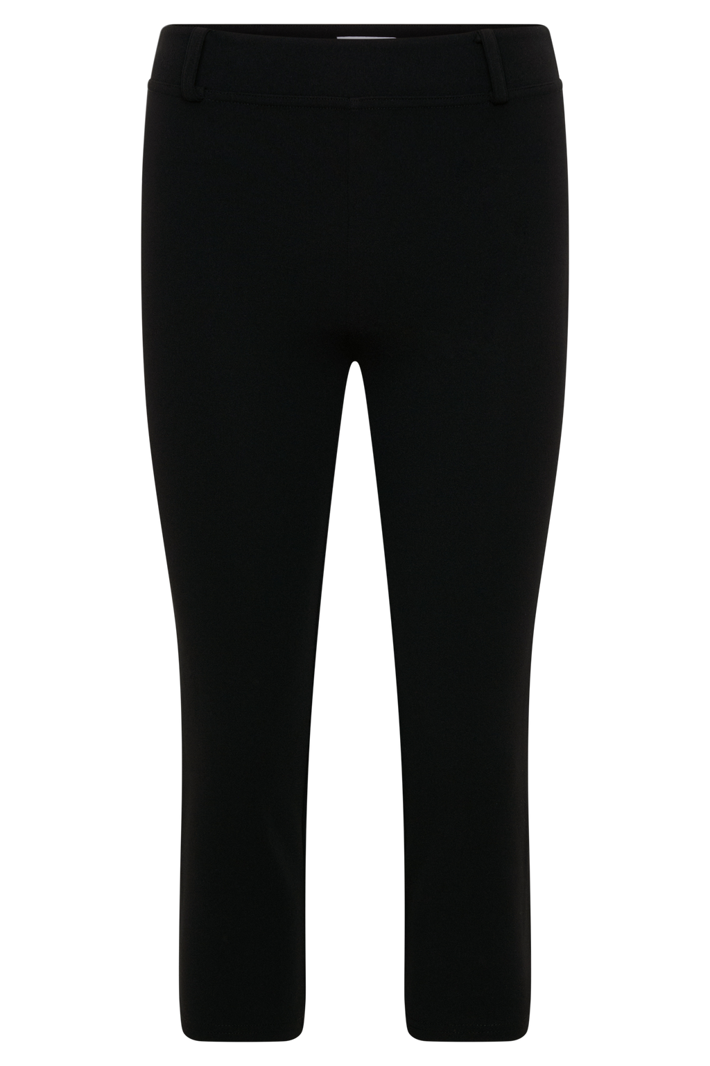 Stretch Crepe Capri Pants - Black