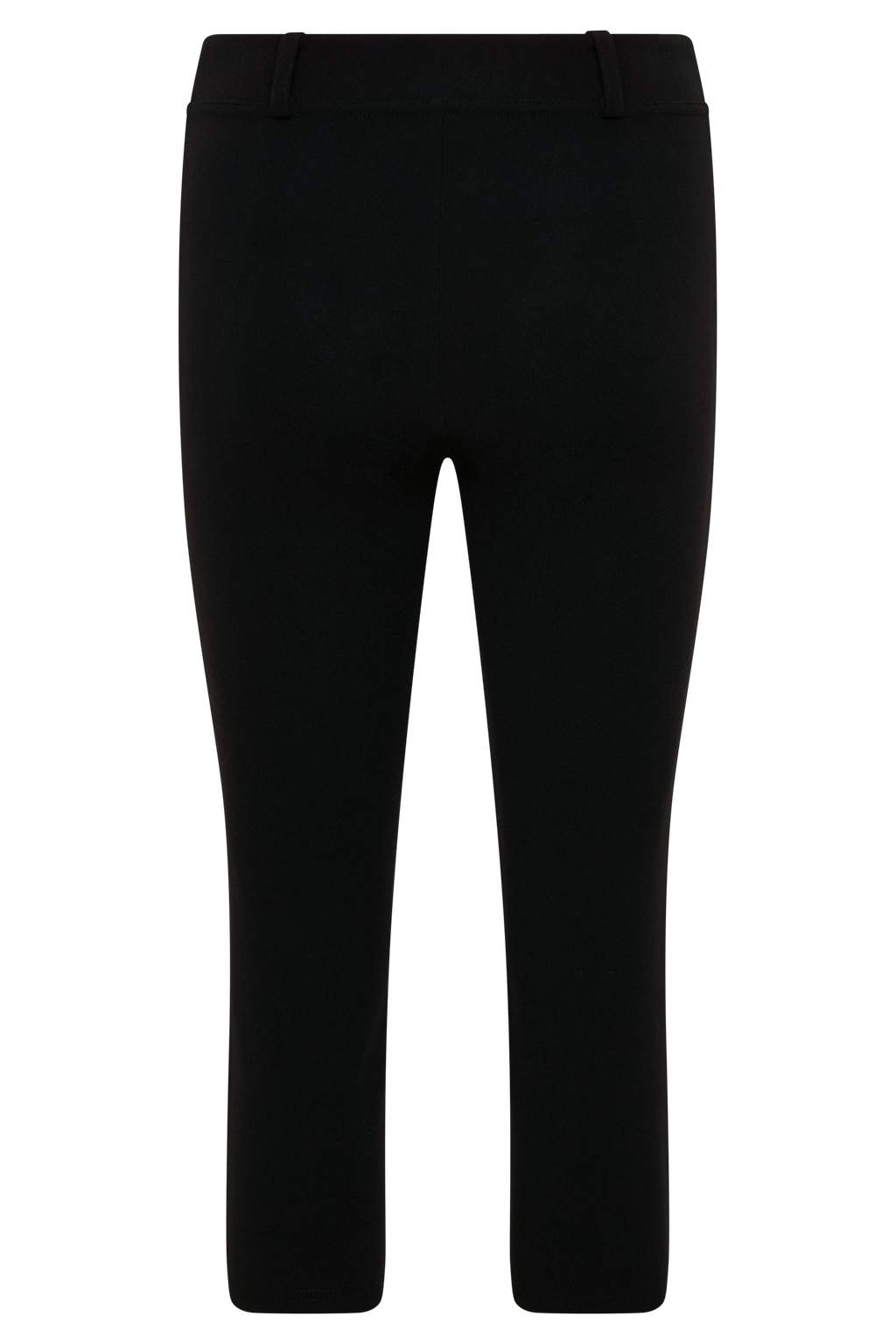 Stretch Crepe Capri Pants - Black