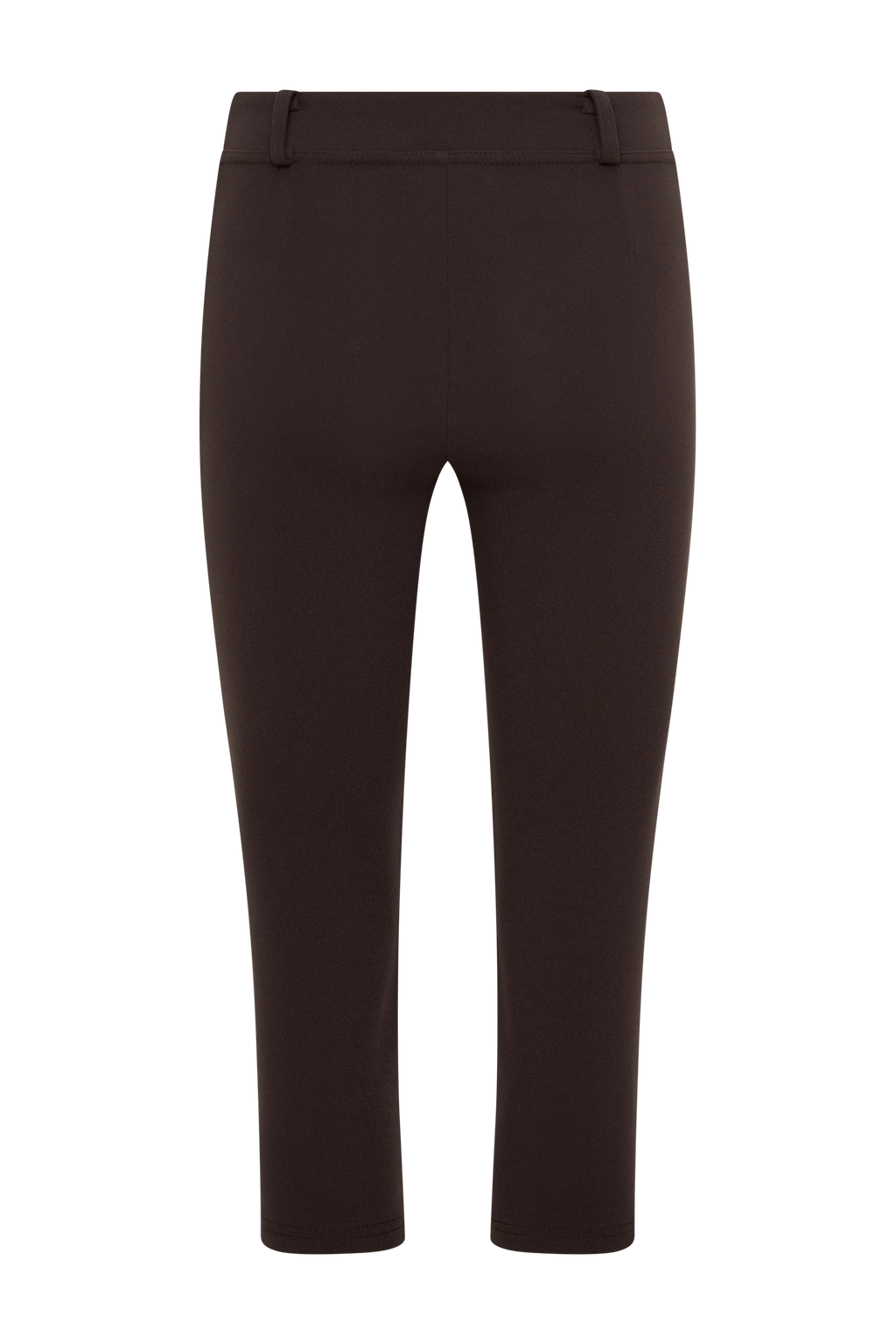 Stretch Crepe Capri Pants - Chocolate