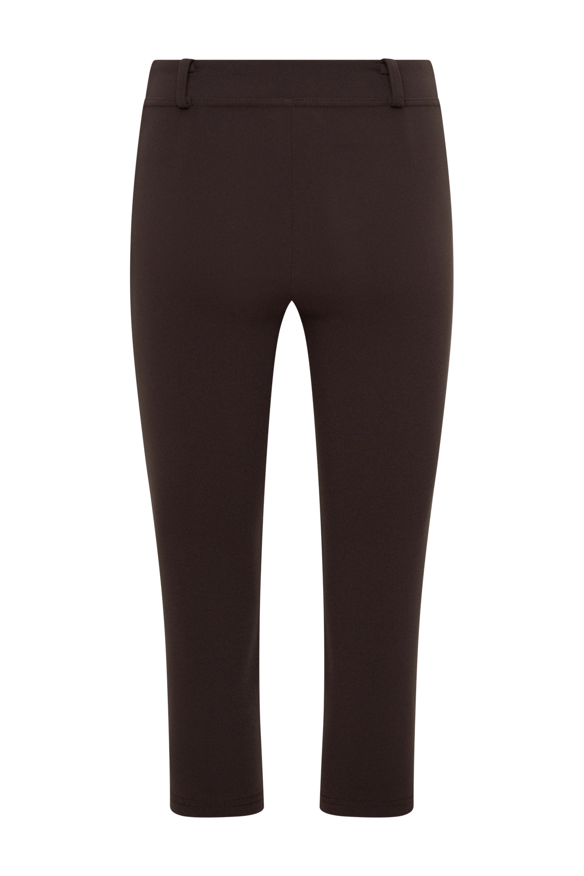 Stretch Crepe Capri Pants - Chocolate