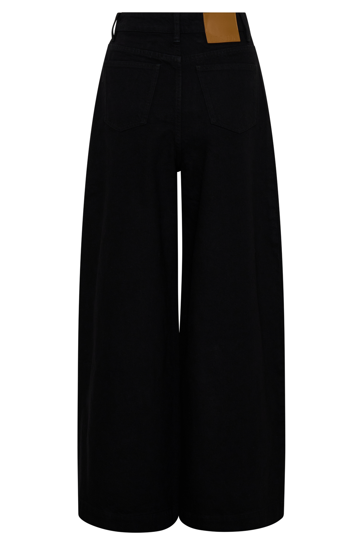 Oversized Jean With Front Pleat - Black