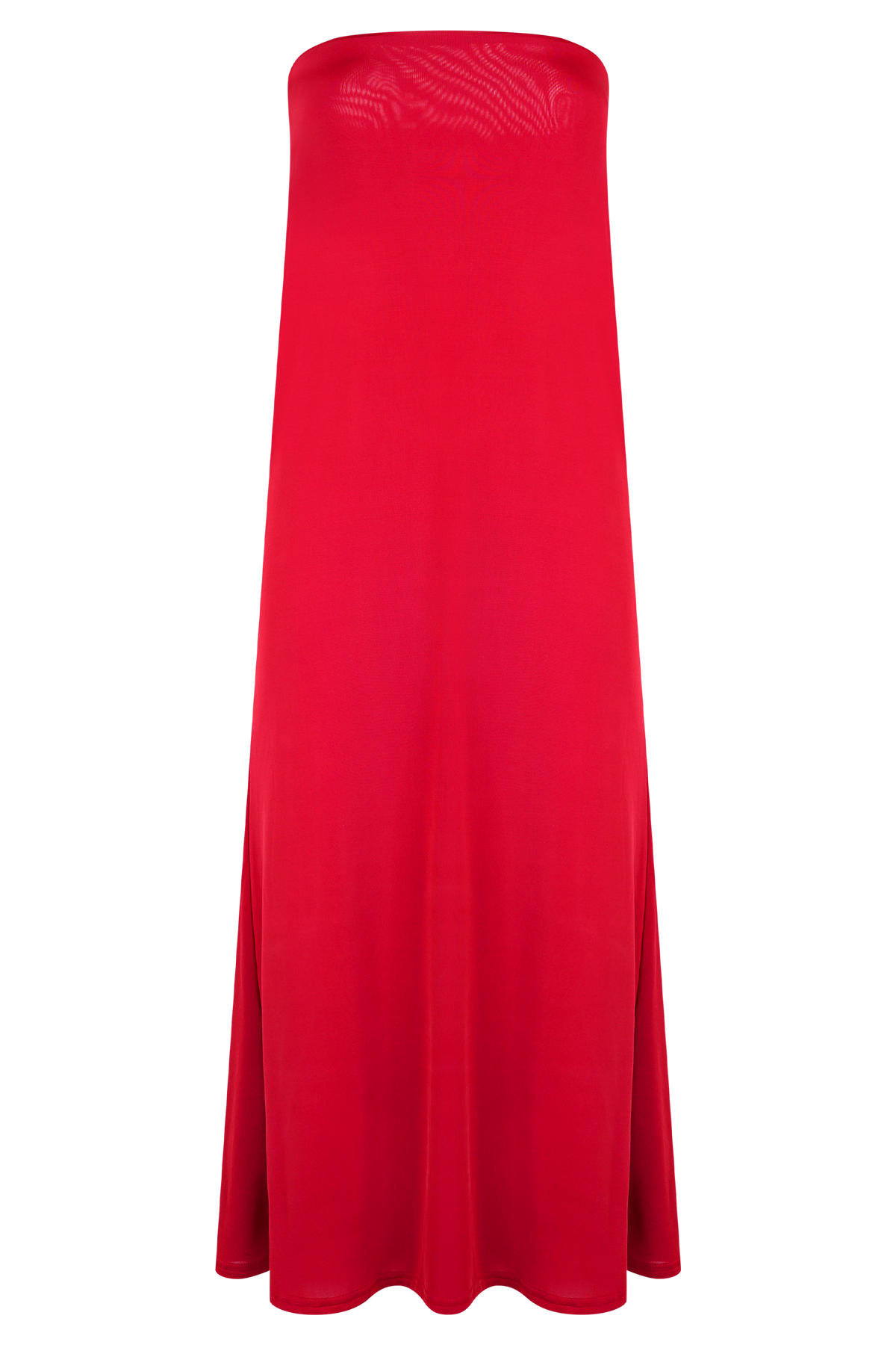 Slinky Fishtail Maxi Skirt - Red