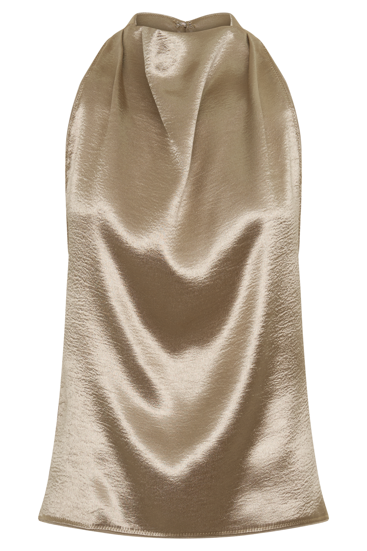Satin Halter Top - Gold