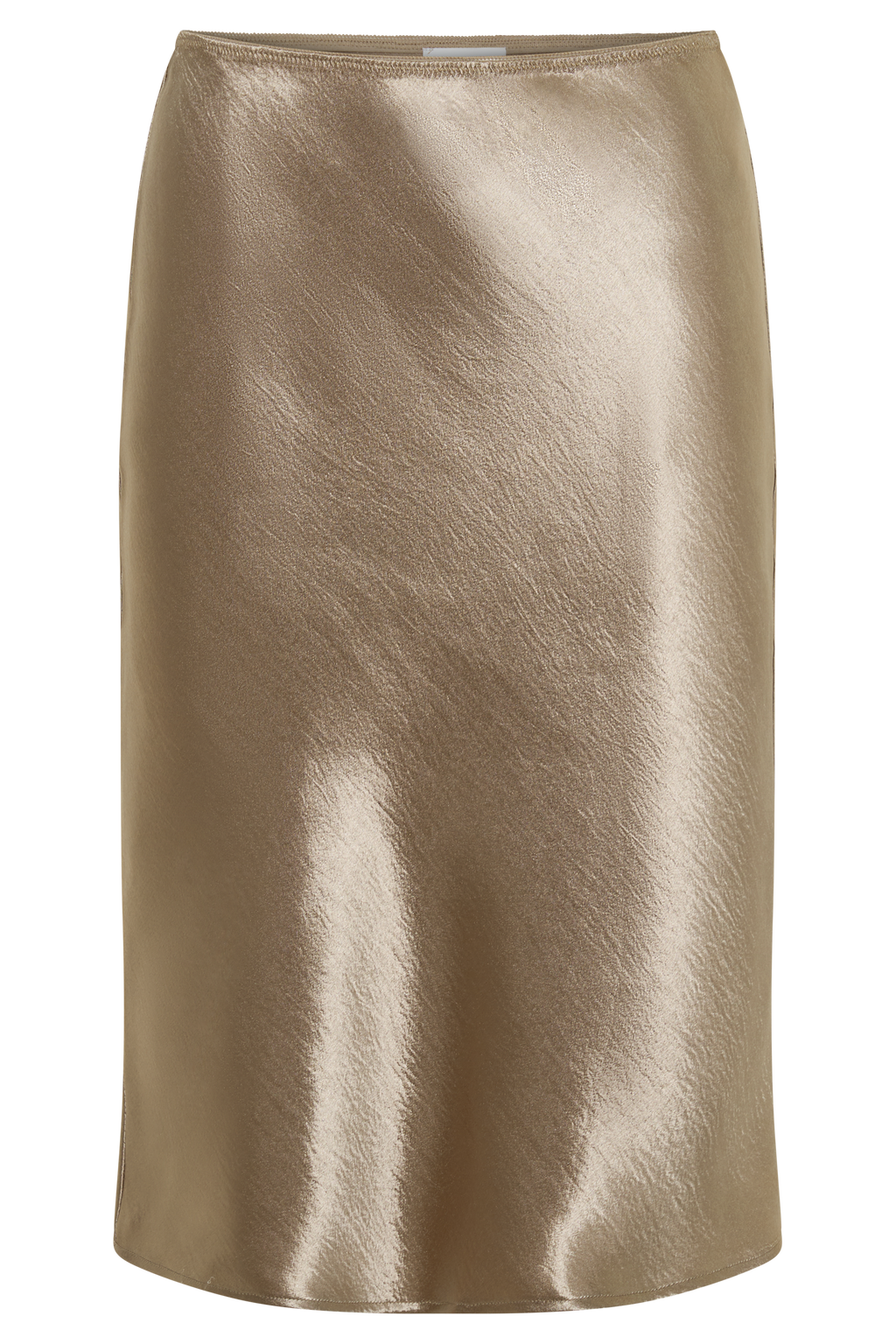 Satin Midi Skirt - Gold