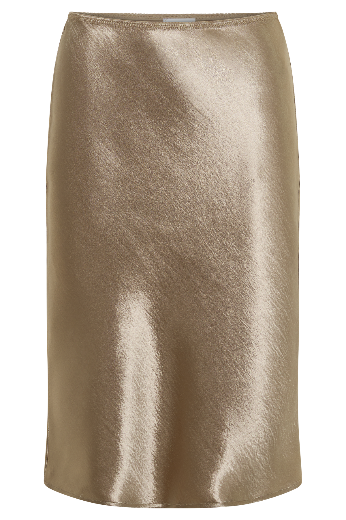 Satin Midi Skirt - Gold