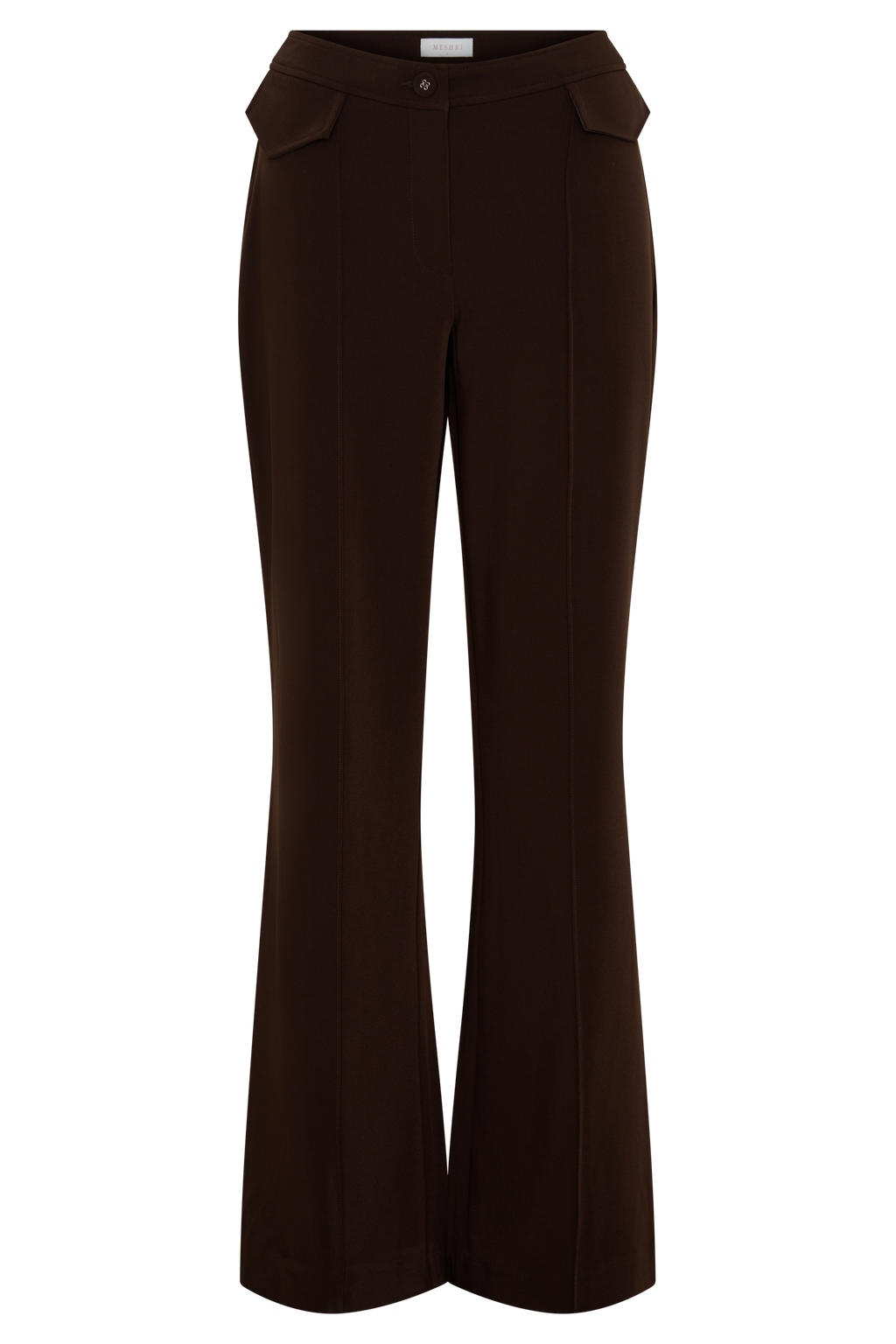 Fit And Flare Suiting Pants - Dark Chocolate