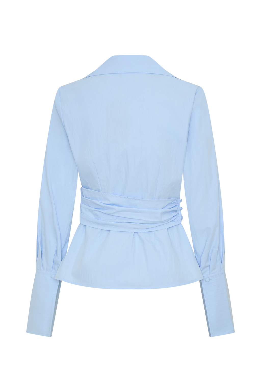 Wrap Cotton Shirt - Blue