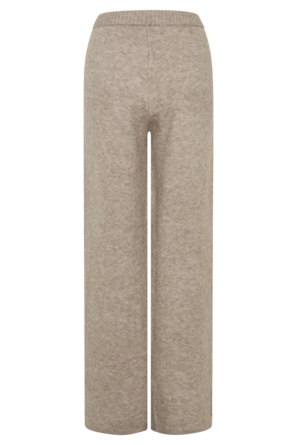 Knit Wide Leg Pants - Beige Marle