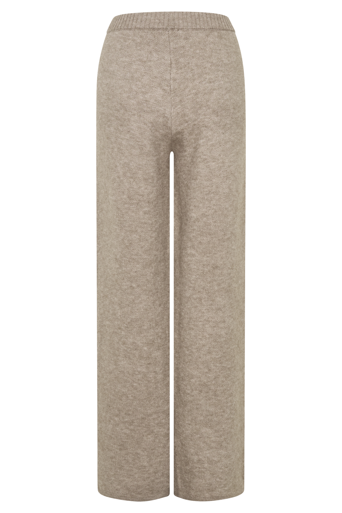 Knit Wide Leg Pants - Beige Marle