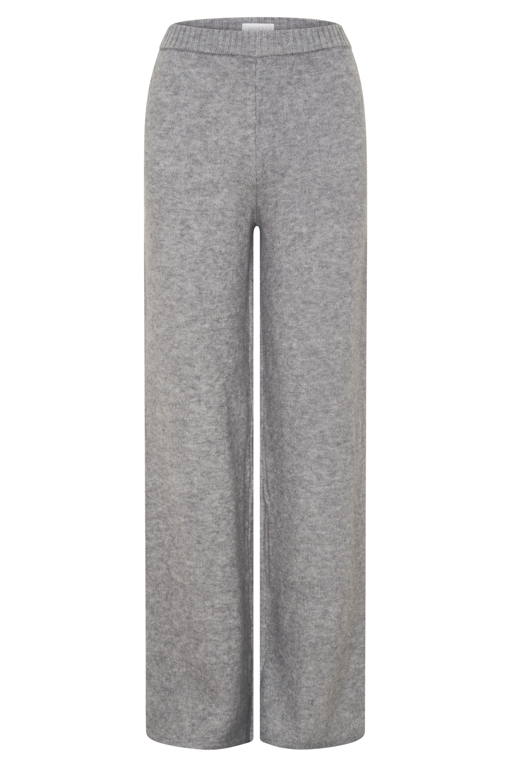 Knit Wide Leg Pants - Grey Marle