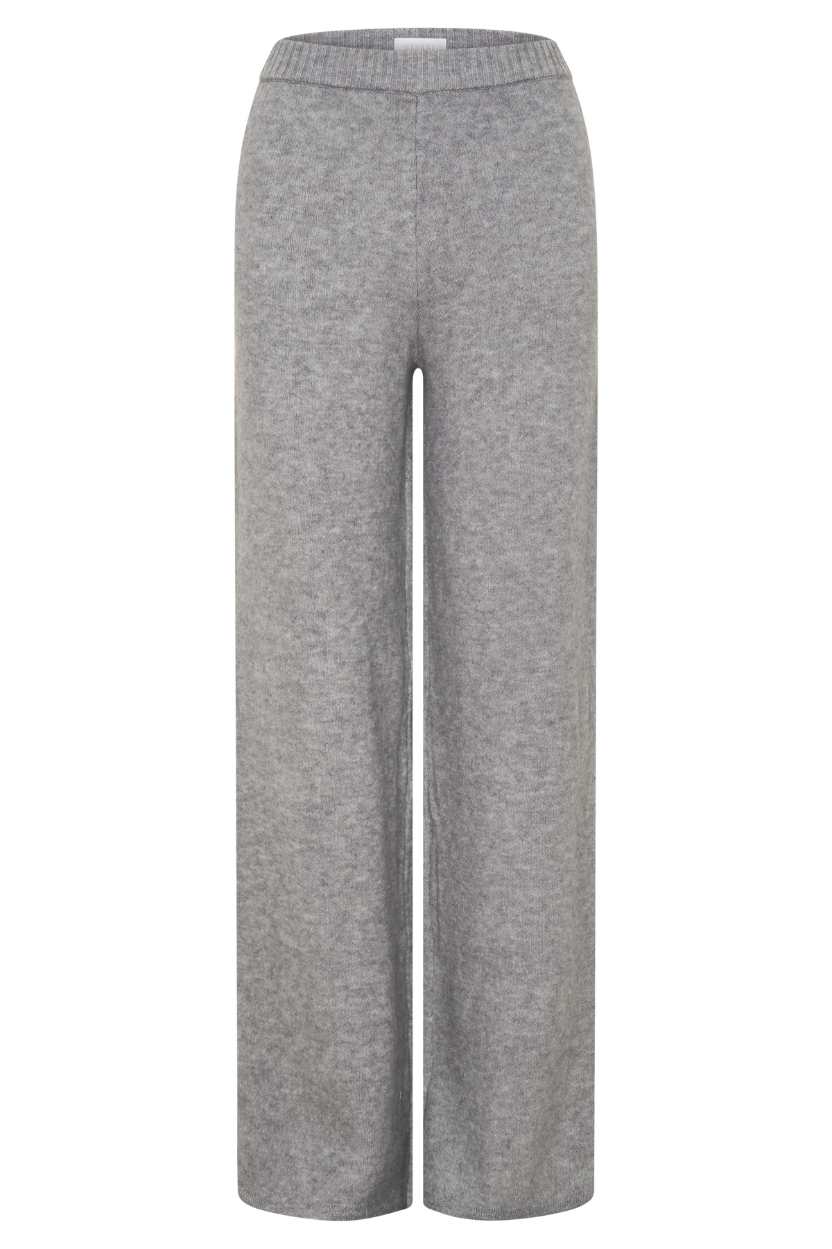Knit Wide Leg Pants - Grey Marle