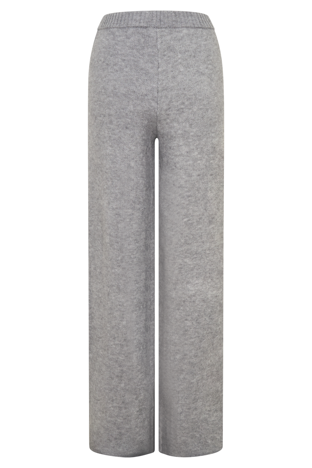 Knit Wide Leg Pants - Grey Marle