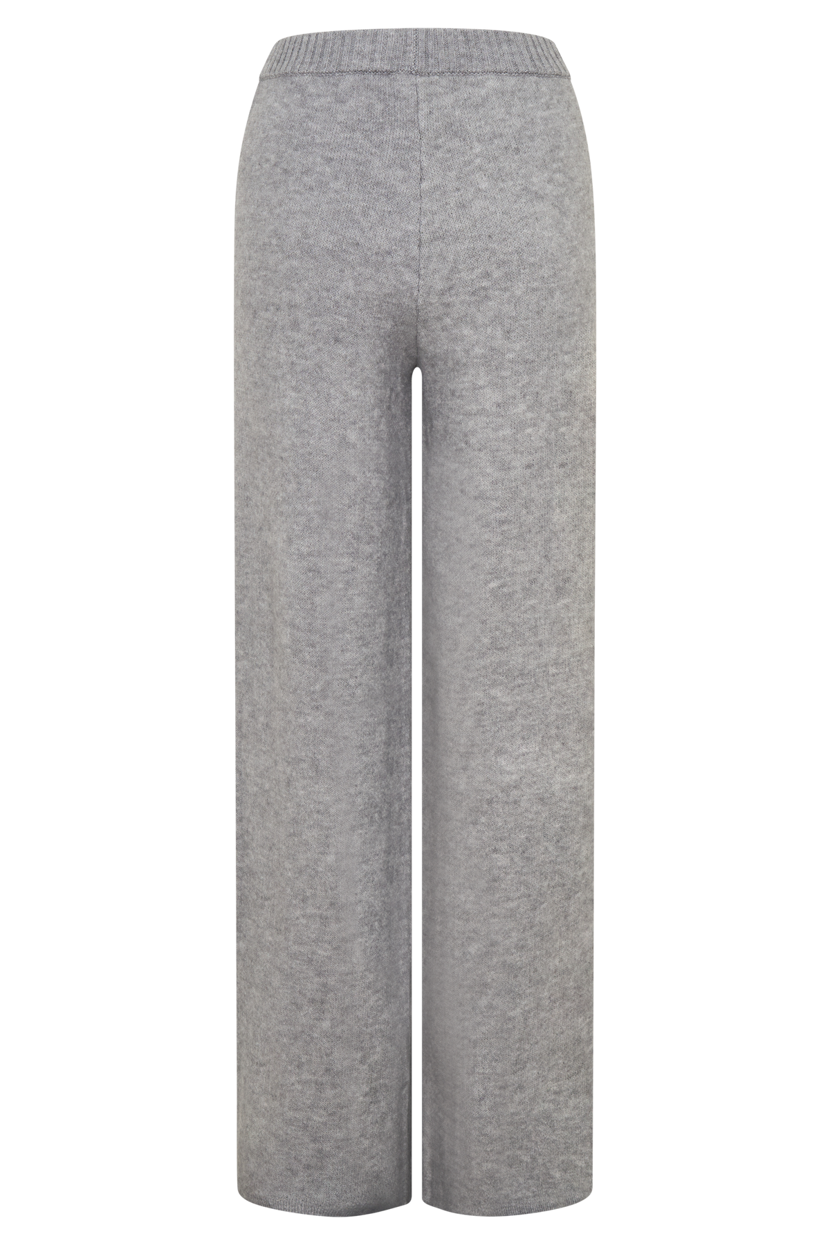 Knit Wide Leg Pants - Grey Marle