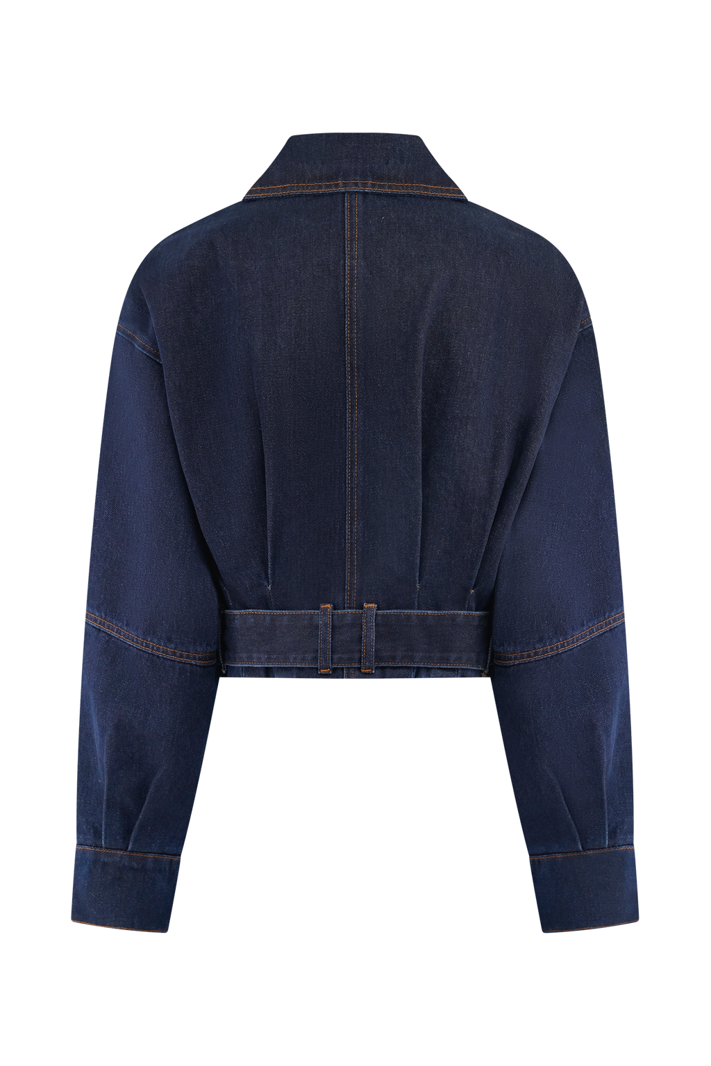 Cropped Denim Jacket - Indigo Blue