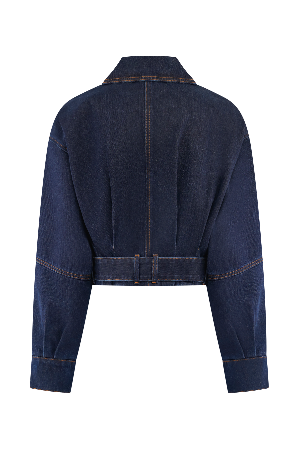 Cropped Denim Jacket - Indigo Blue