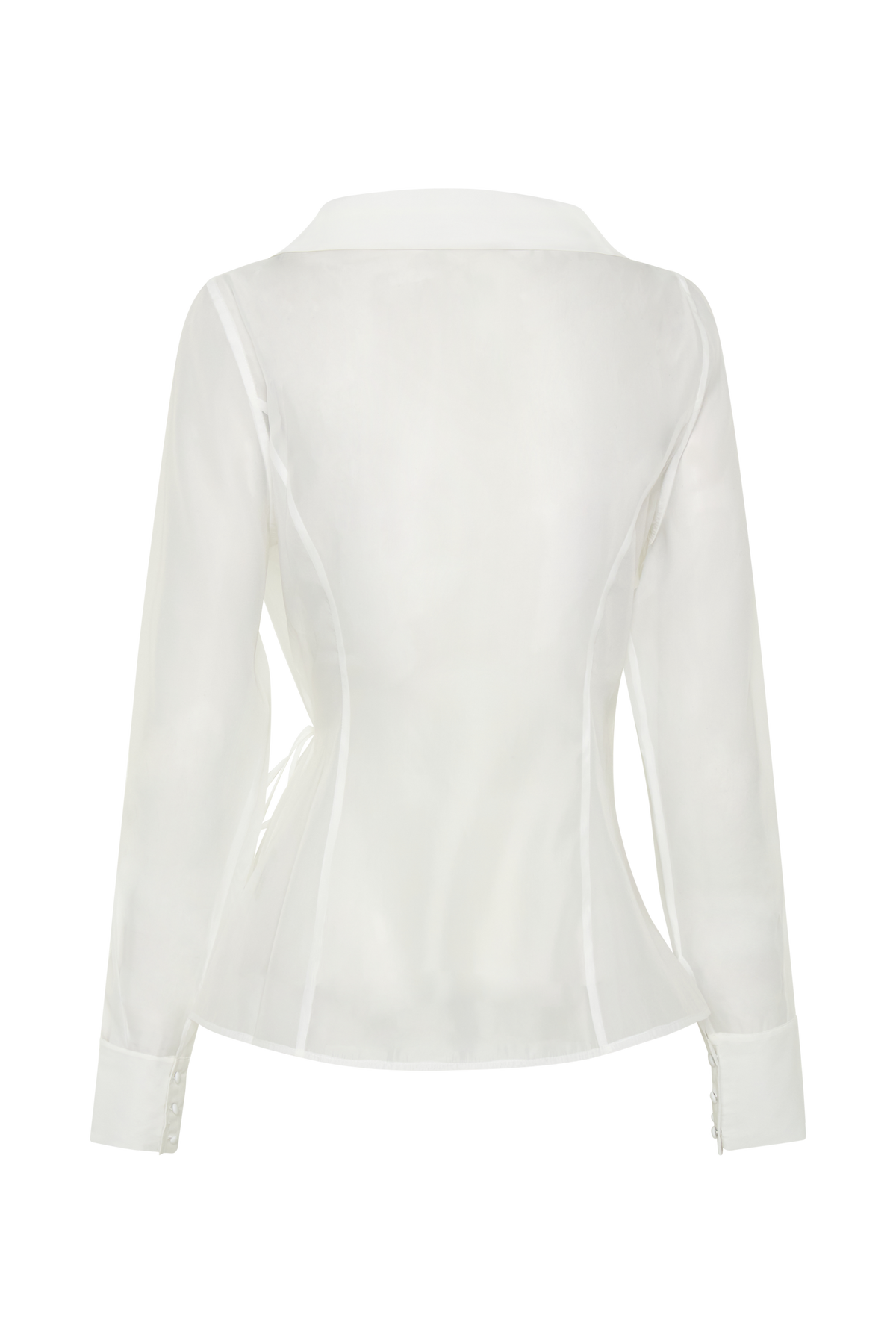 Organza Cross Over Shirt - White