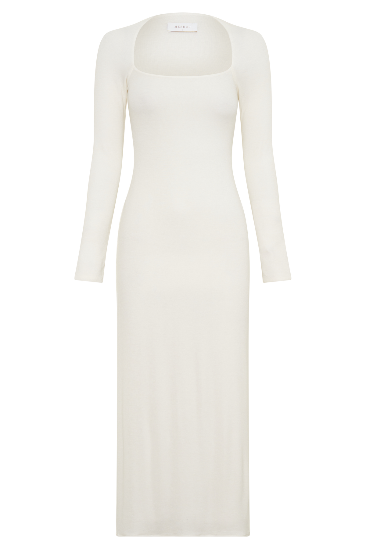 Long Sleeve Midi Dress - White