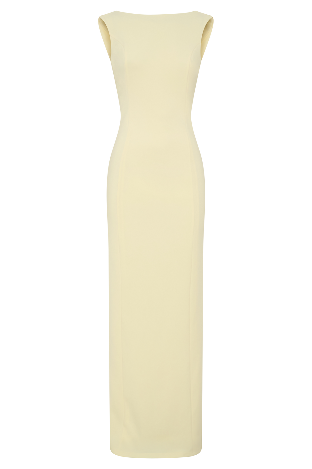 Crepe Draped Maxi Dress - Lemon