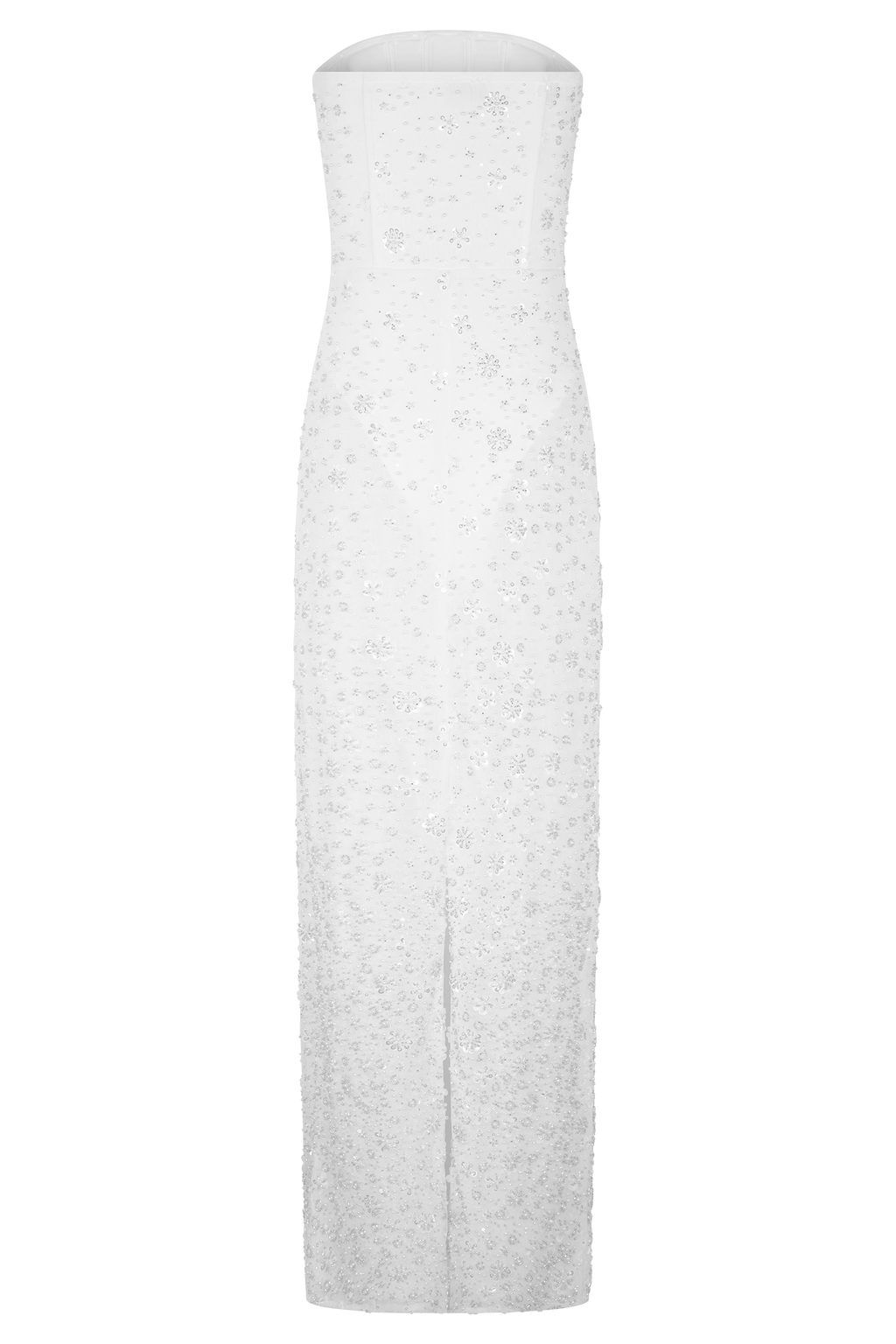 Strapless Embellished Maxi Dress - Ivory