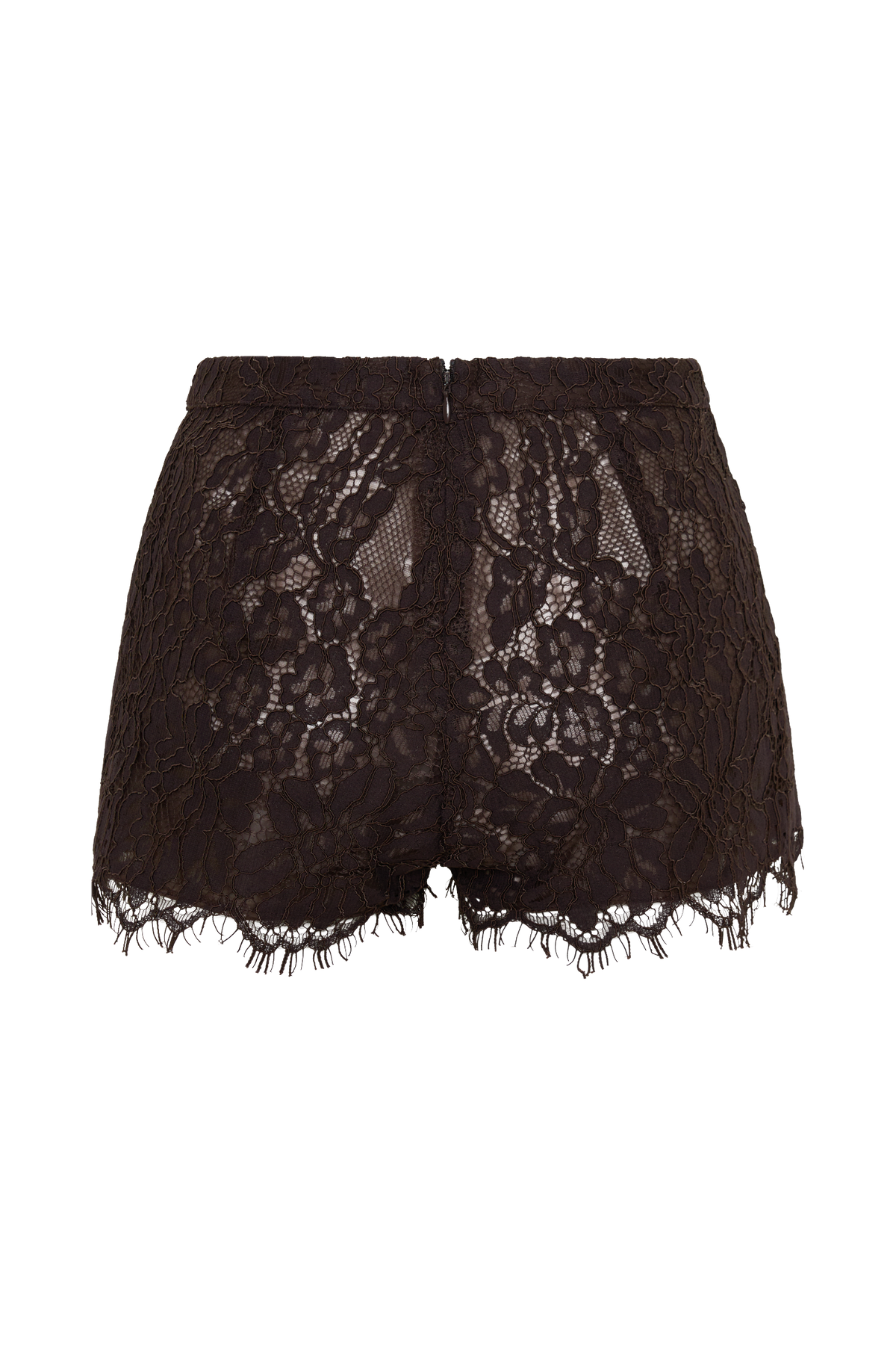 Lace Mini Shorts - Dark Chocolate