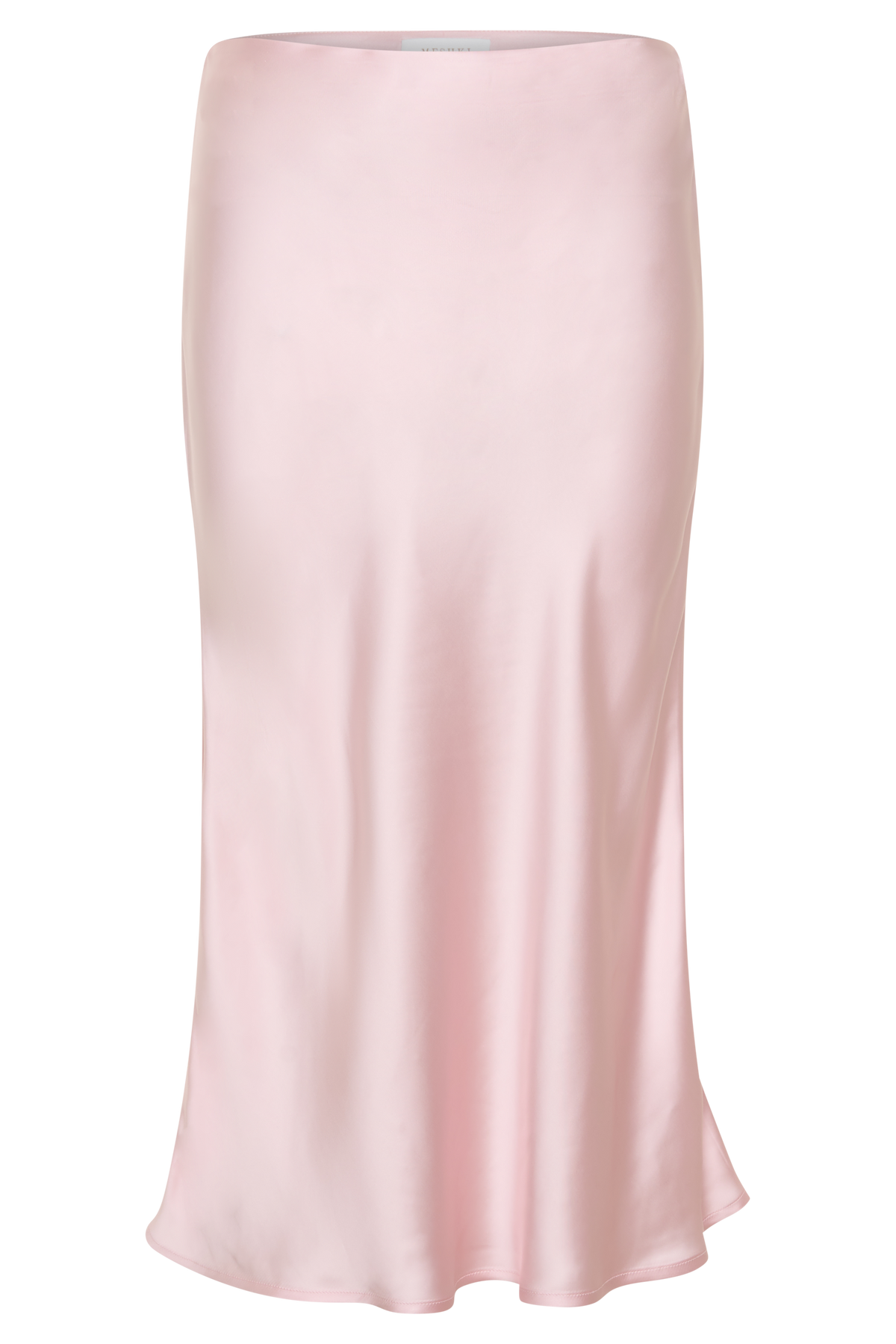 Satin Midi Skirt - Pale Pink