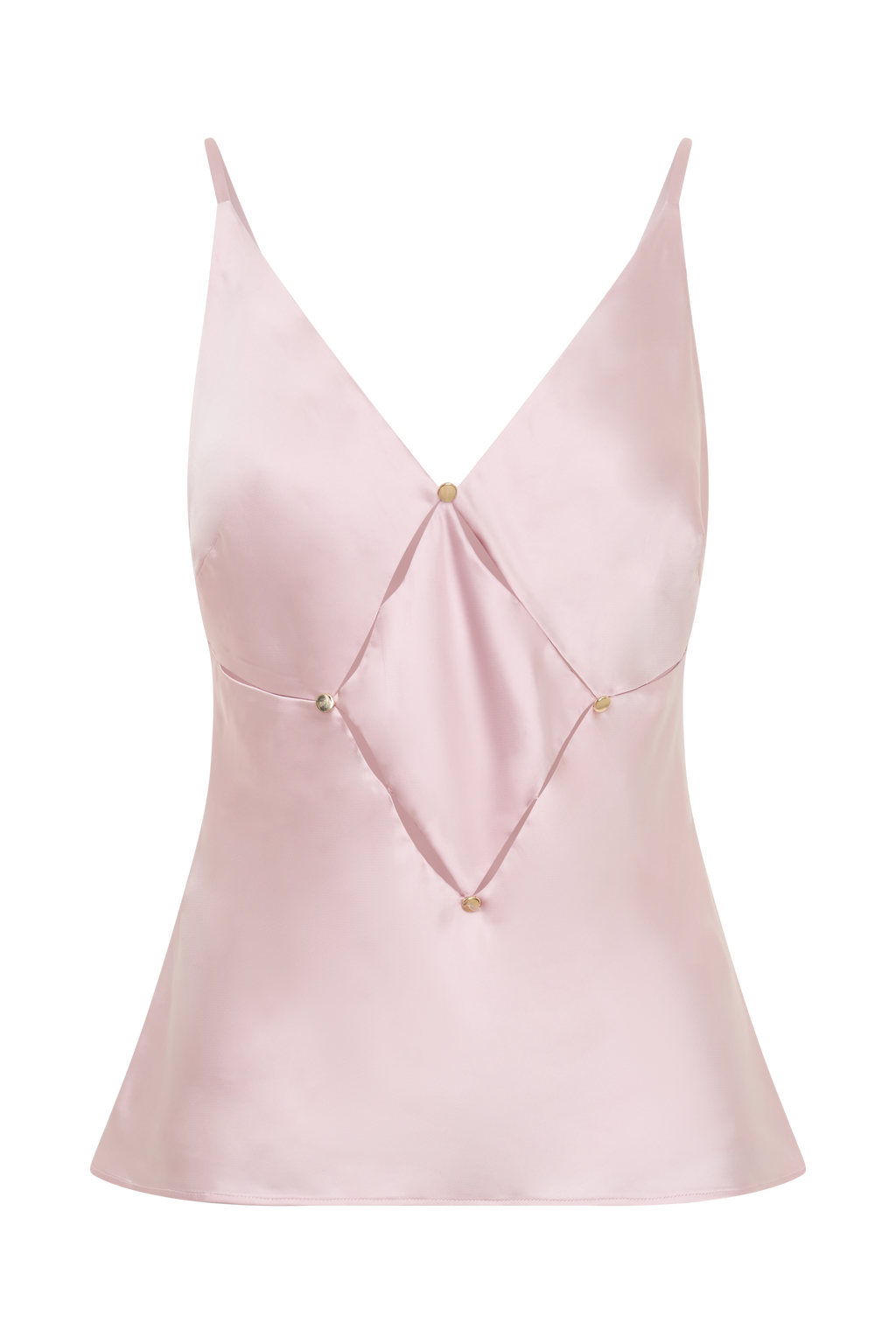 Satin Sleeveless Top - Pale Pink