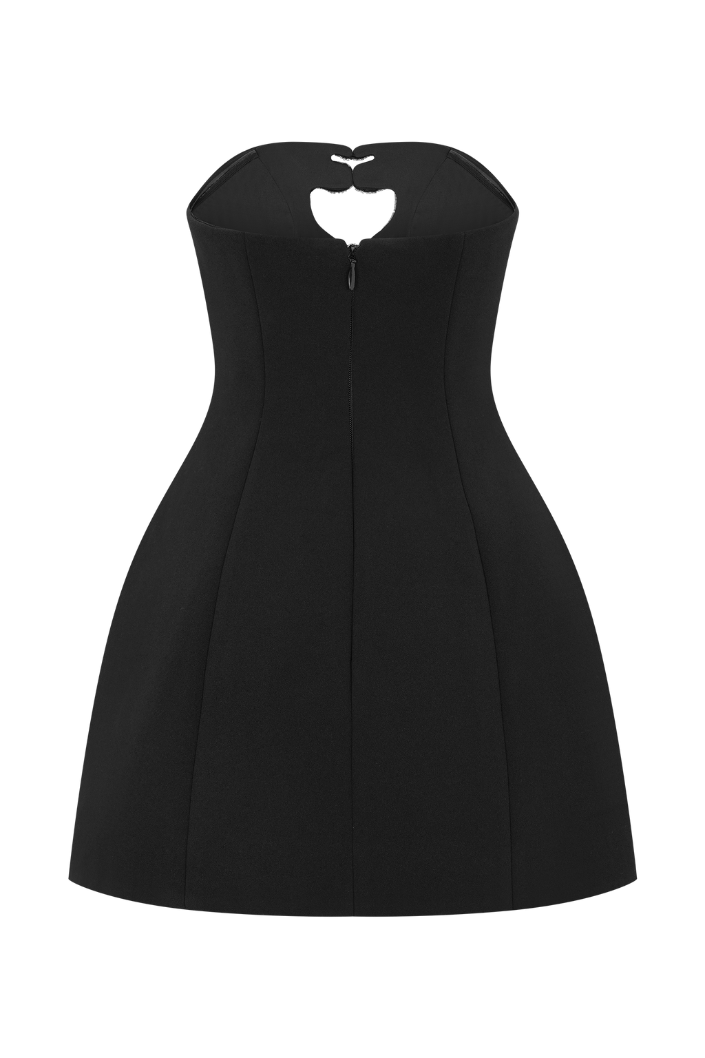 Embellished Strapless Mini Dress - Black