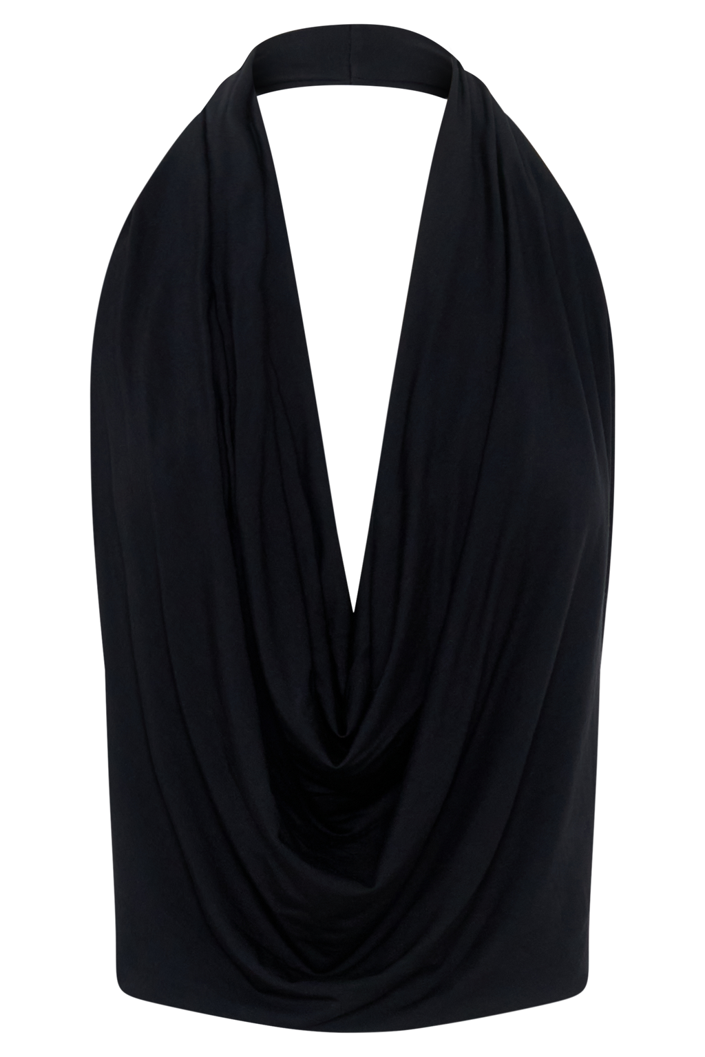 Cowl Front Modal Top - Black