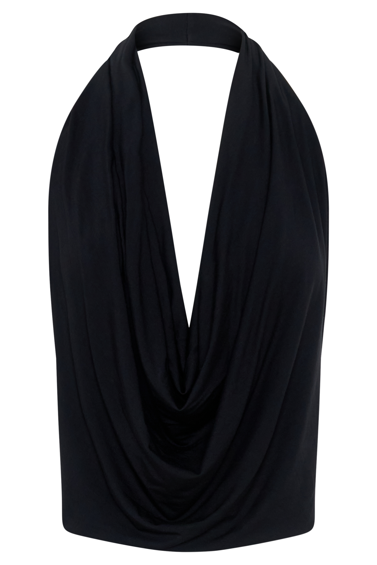 Cowl Front Modal Top - Black