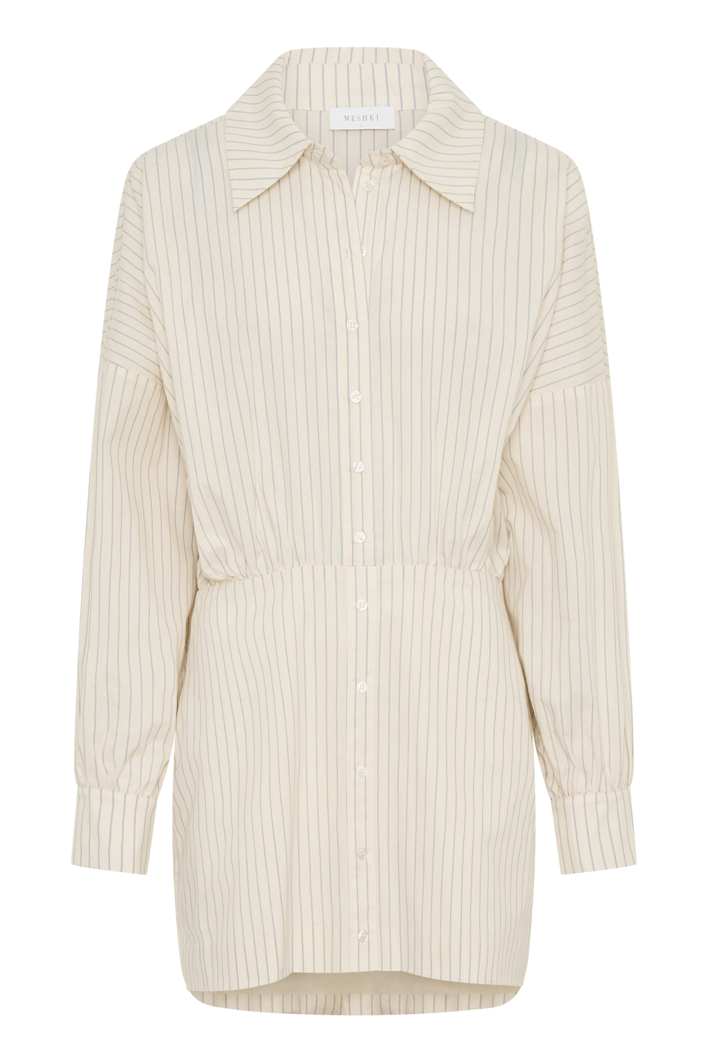 Oversize Shirt Mini Dress - Stripe