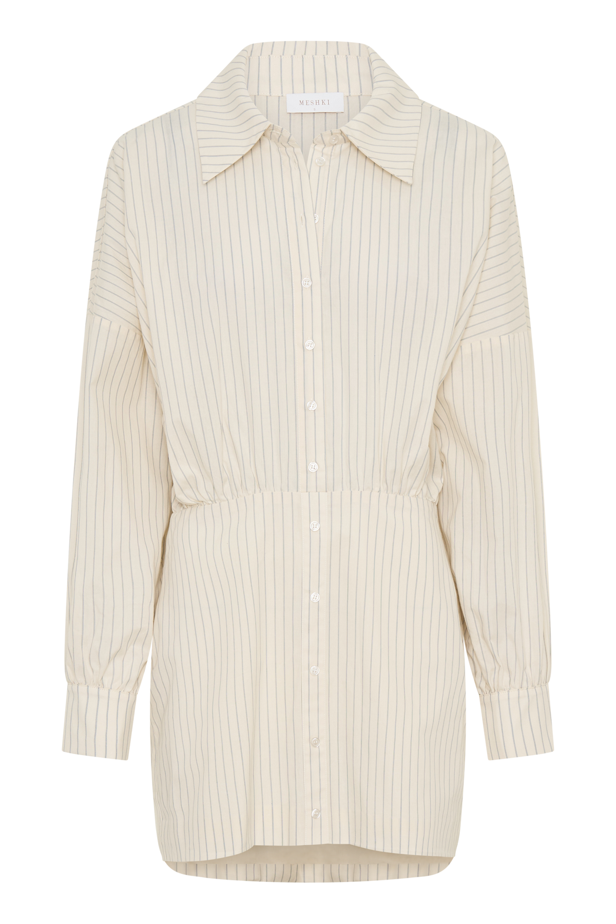 Oversize Shirt Mini Dress - Stripe
