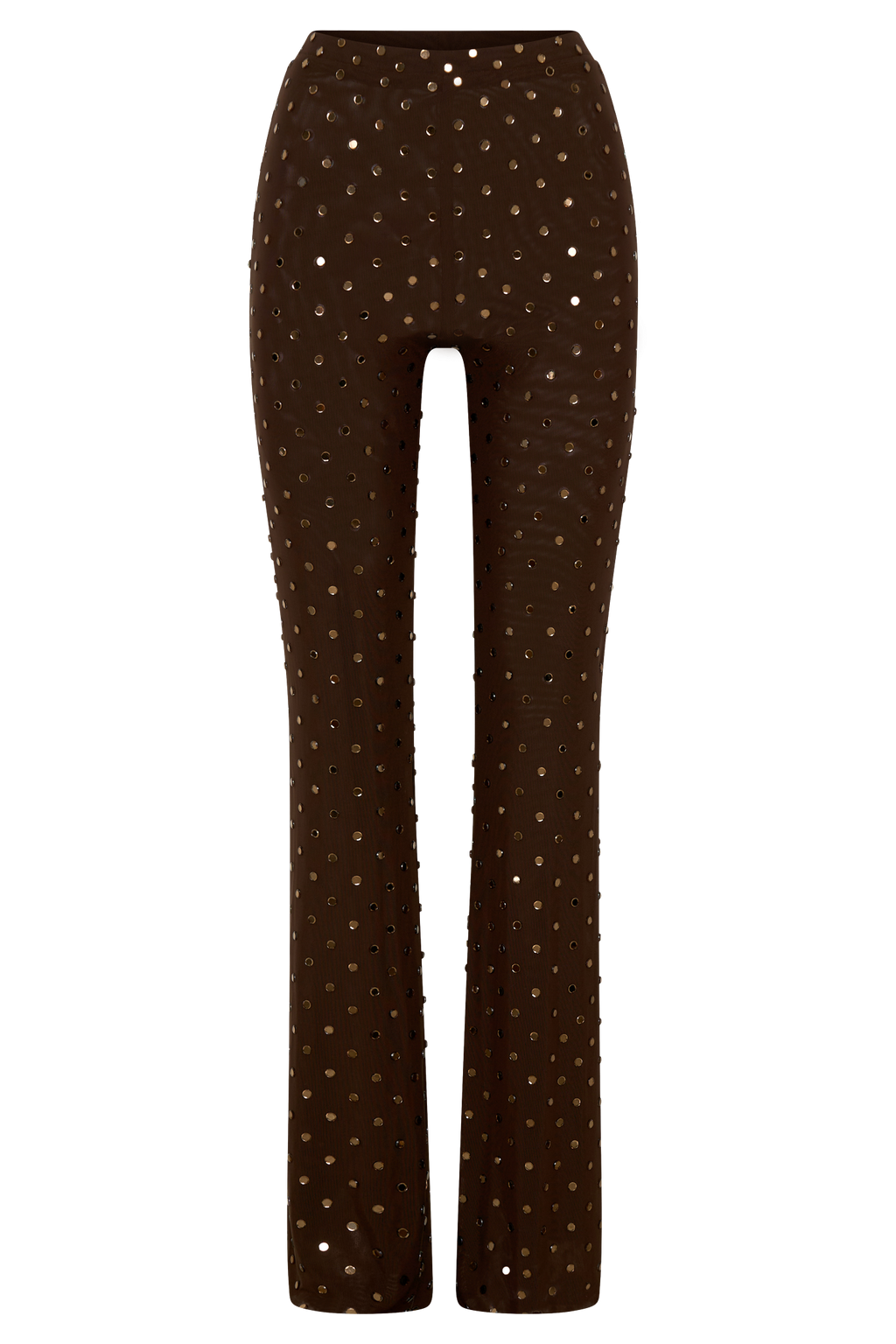 Diamante Straight Leg Pants - Chocolate