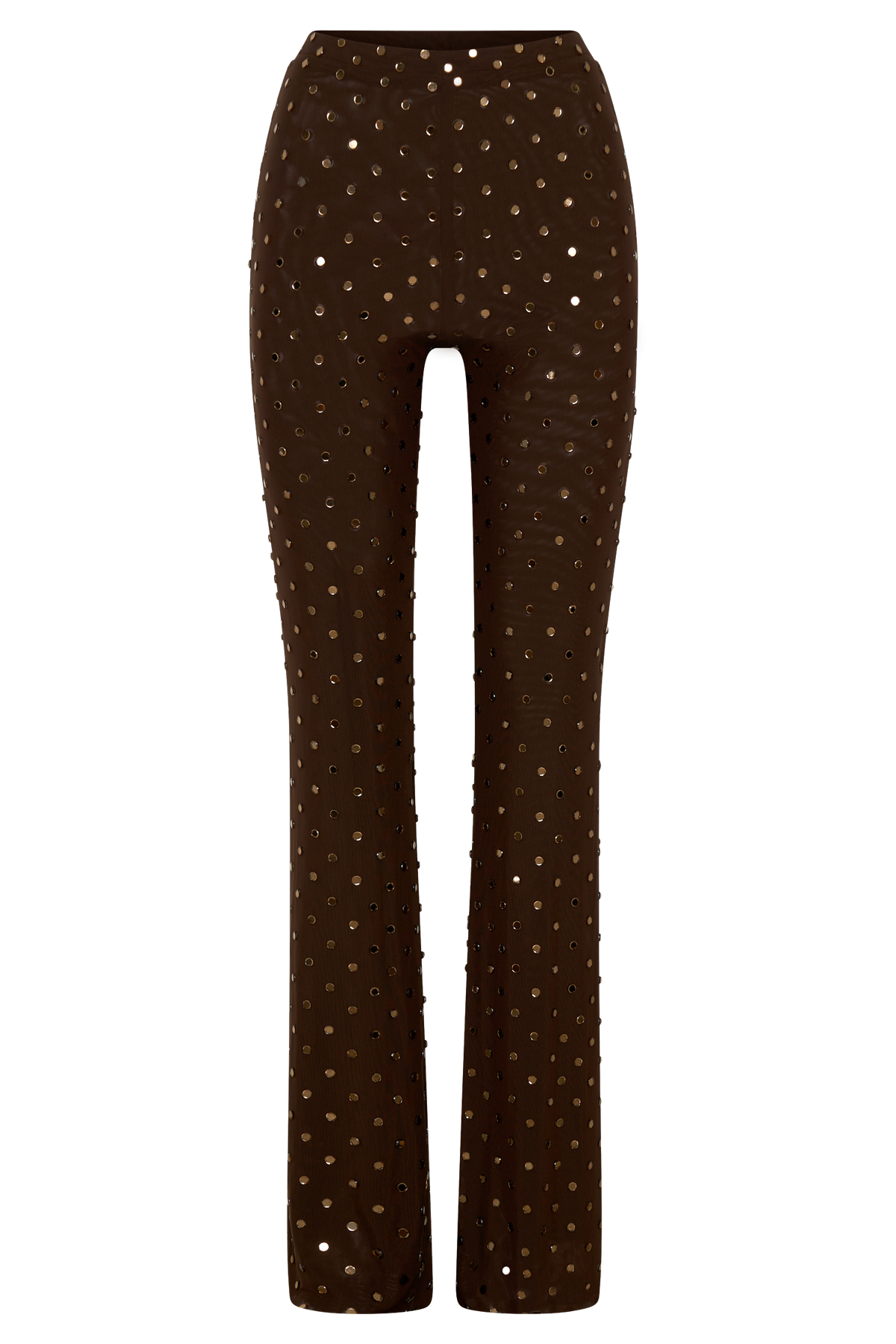 Diamante Straight Leg Pants - Chocolate