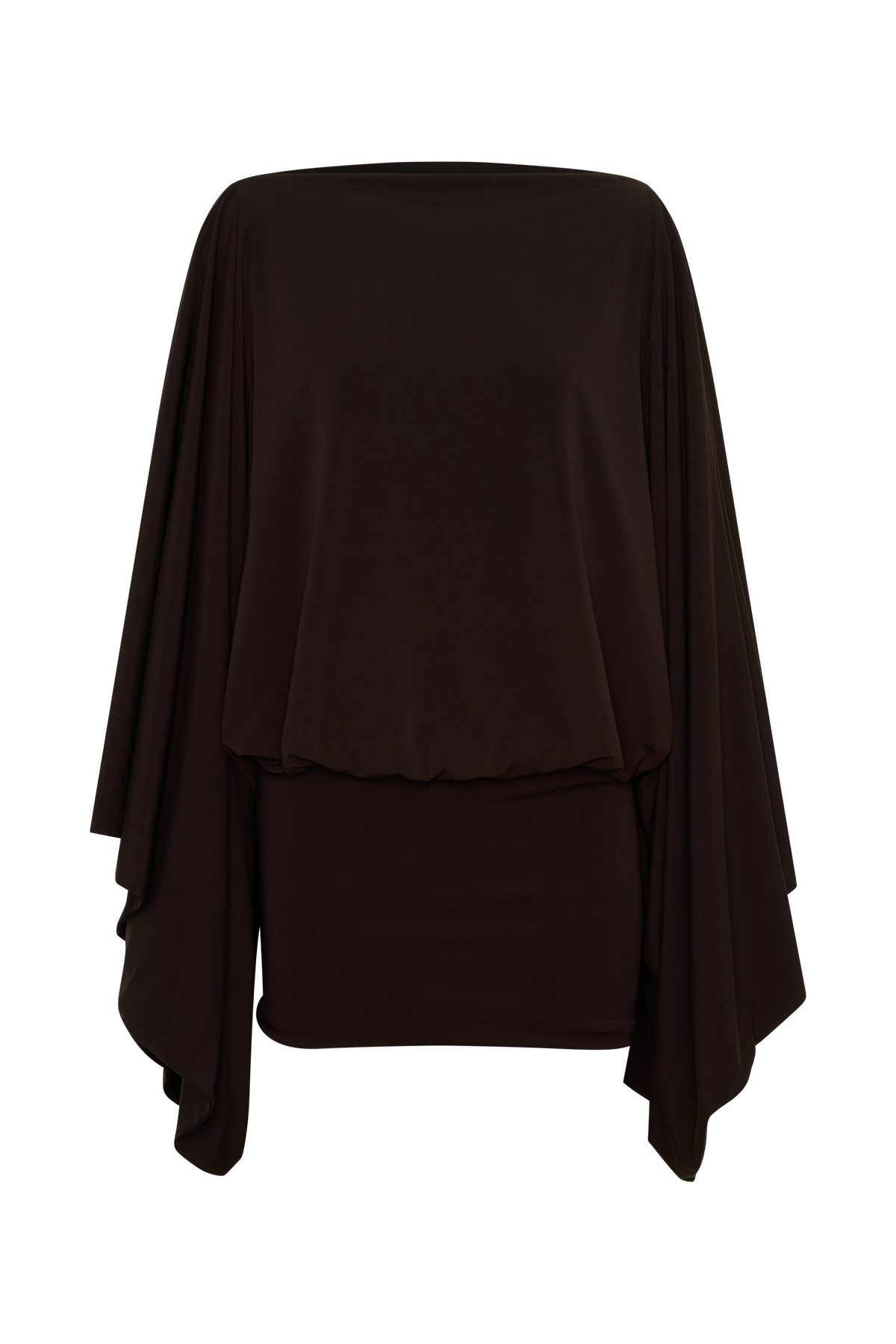 Draped Mini Dress - Dark Chocolate