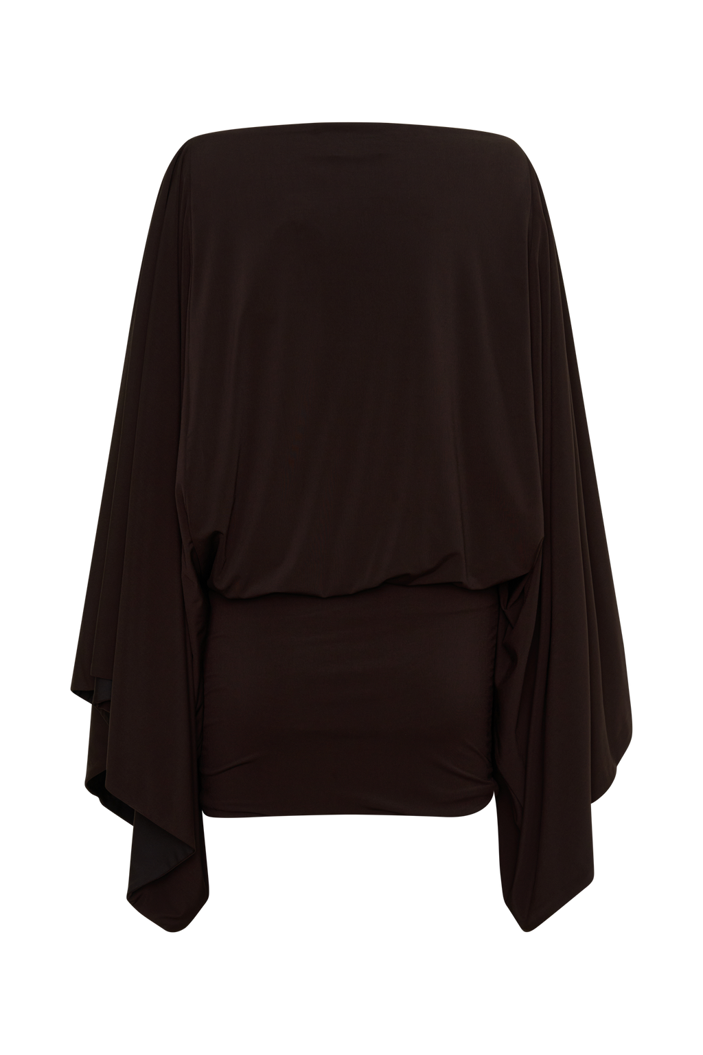 Draped Mini Dress - Dark Chocolate