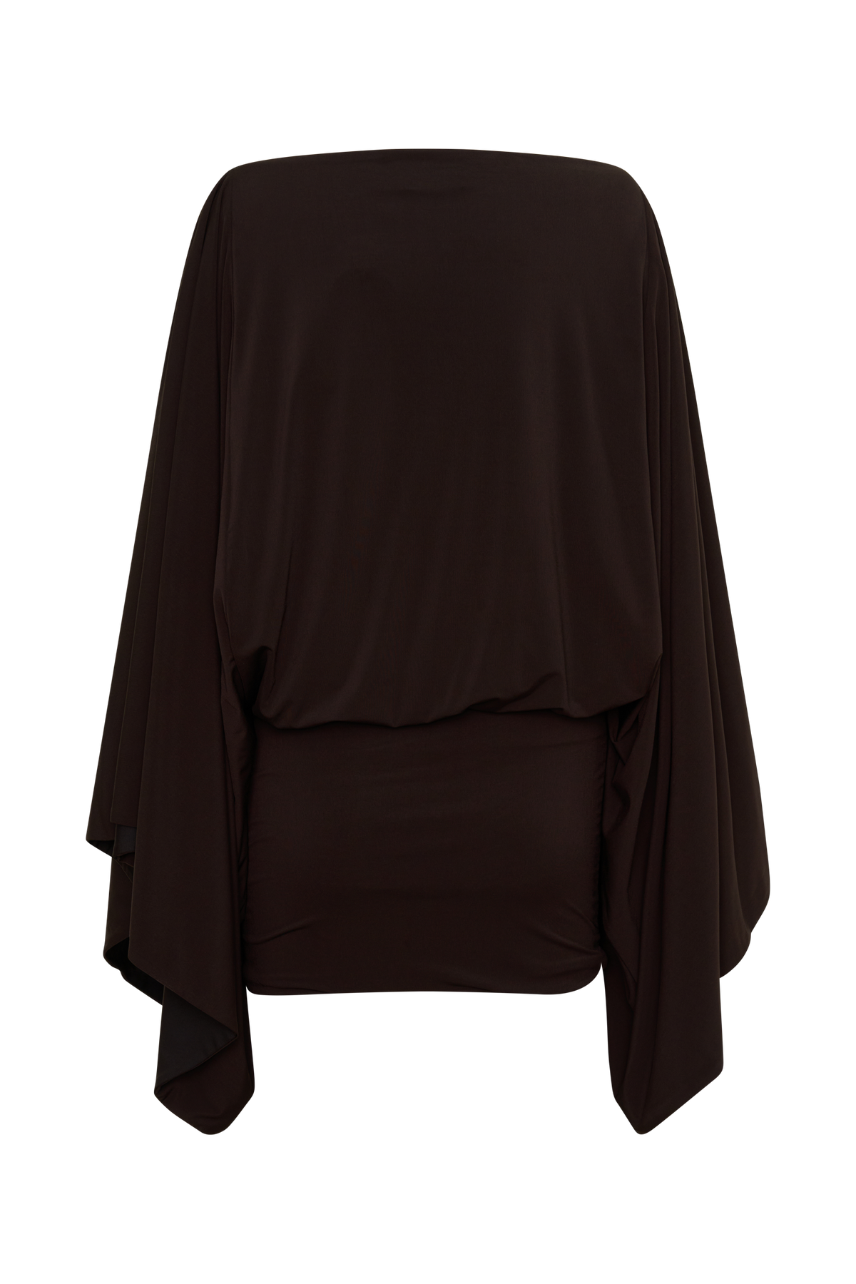 Draped Mini Dress - Dark Chocolate