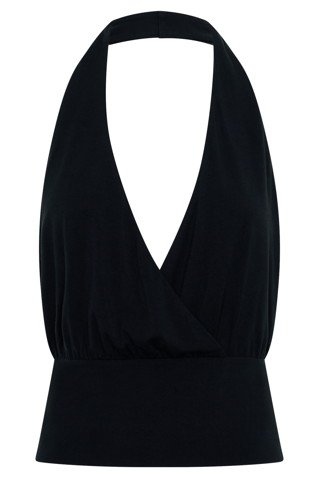 Draped Halter Top - Black
