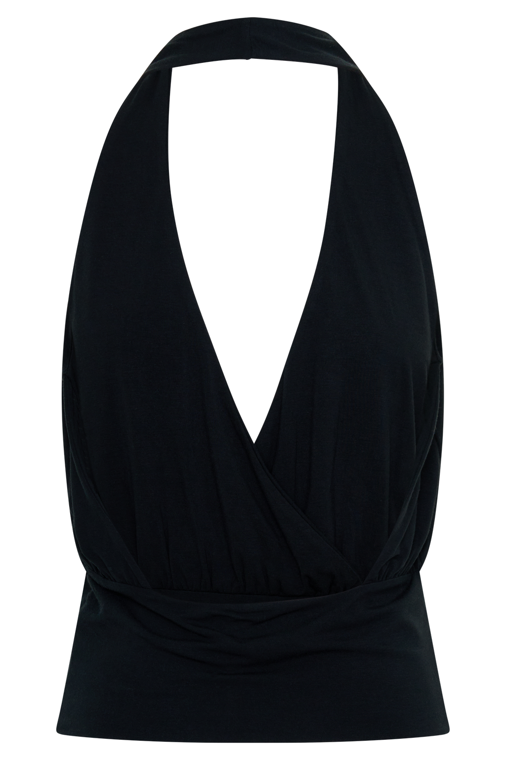 Draped Halter Top - Black