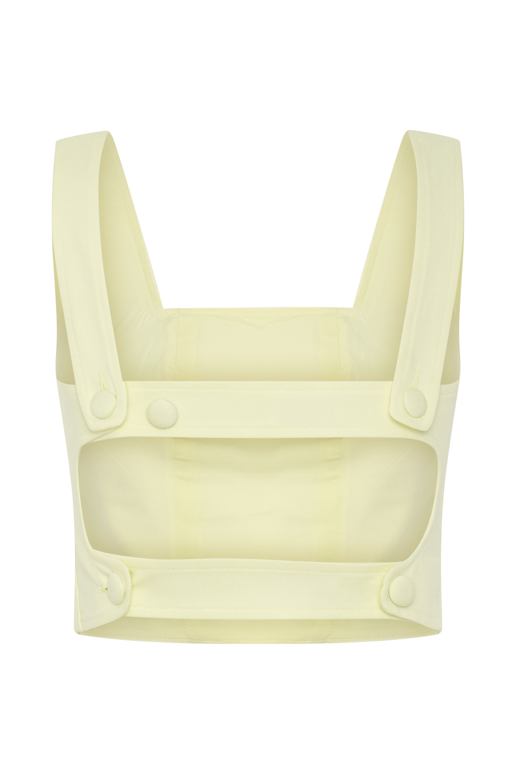 Crop Top With Open Back - Lemon