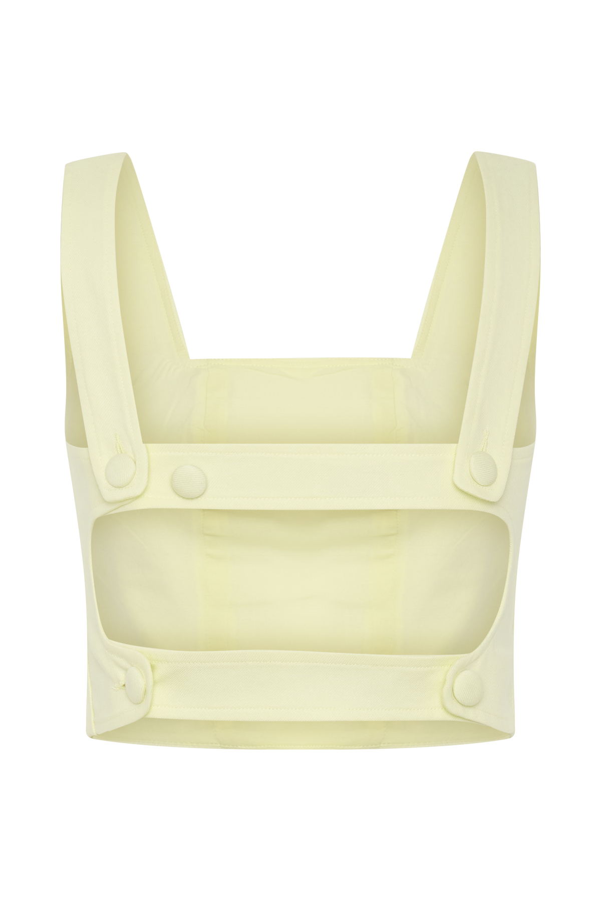 Crop Top With Open Back - Lemon